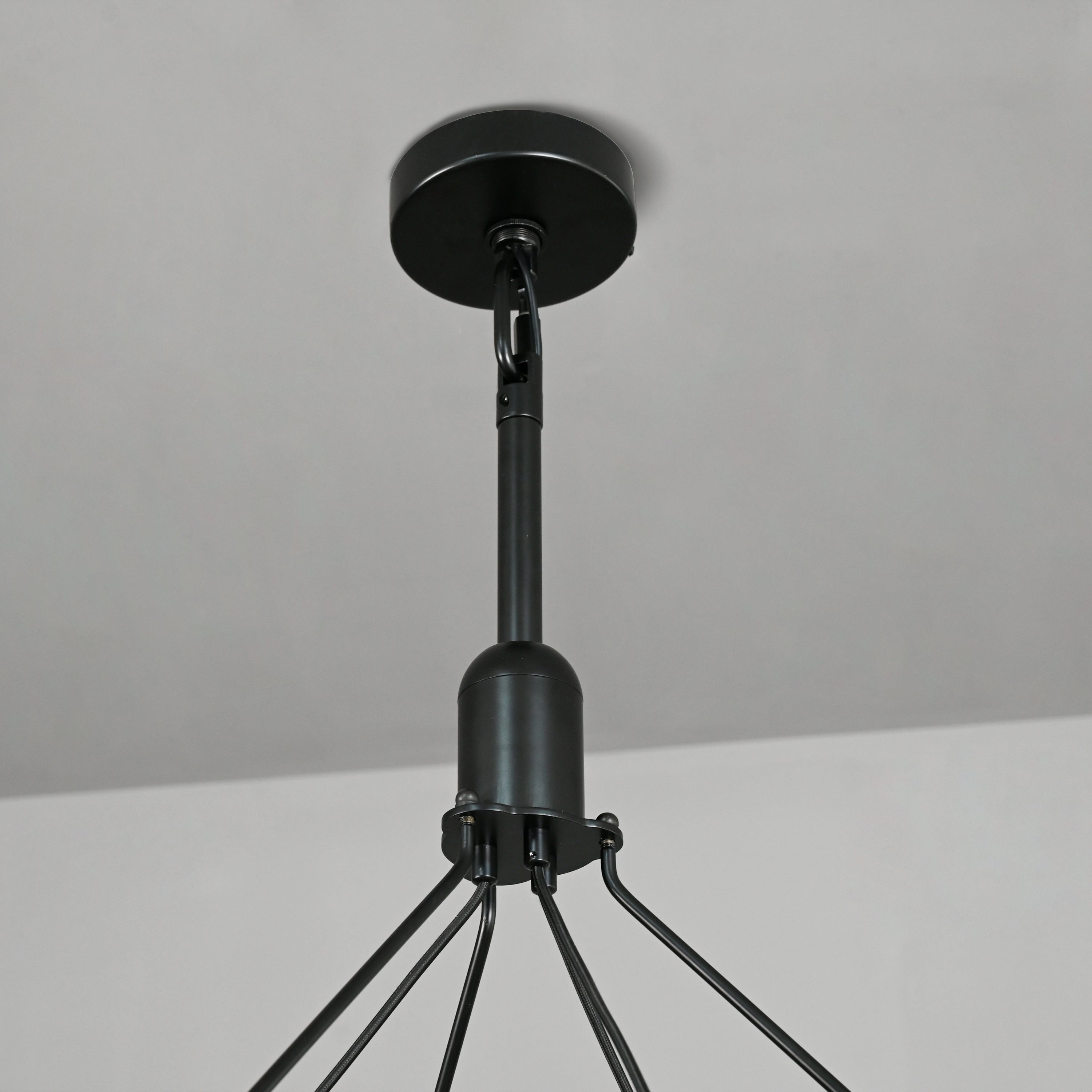 Elaris 38 Inch Tubular Candle Wagon Wheel Tiered Chandelier