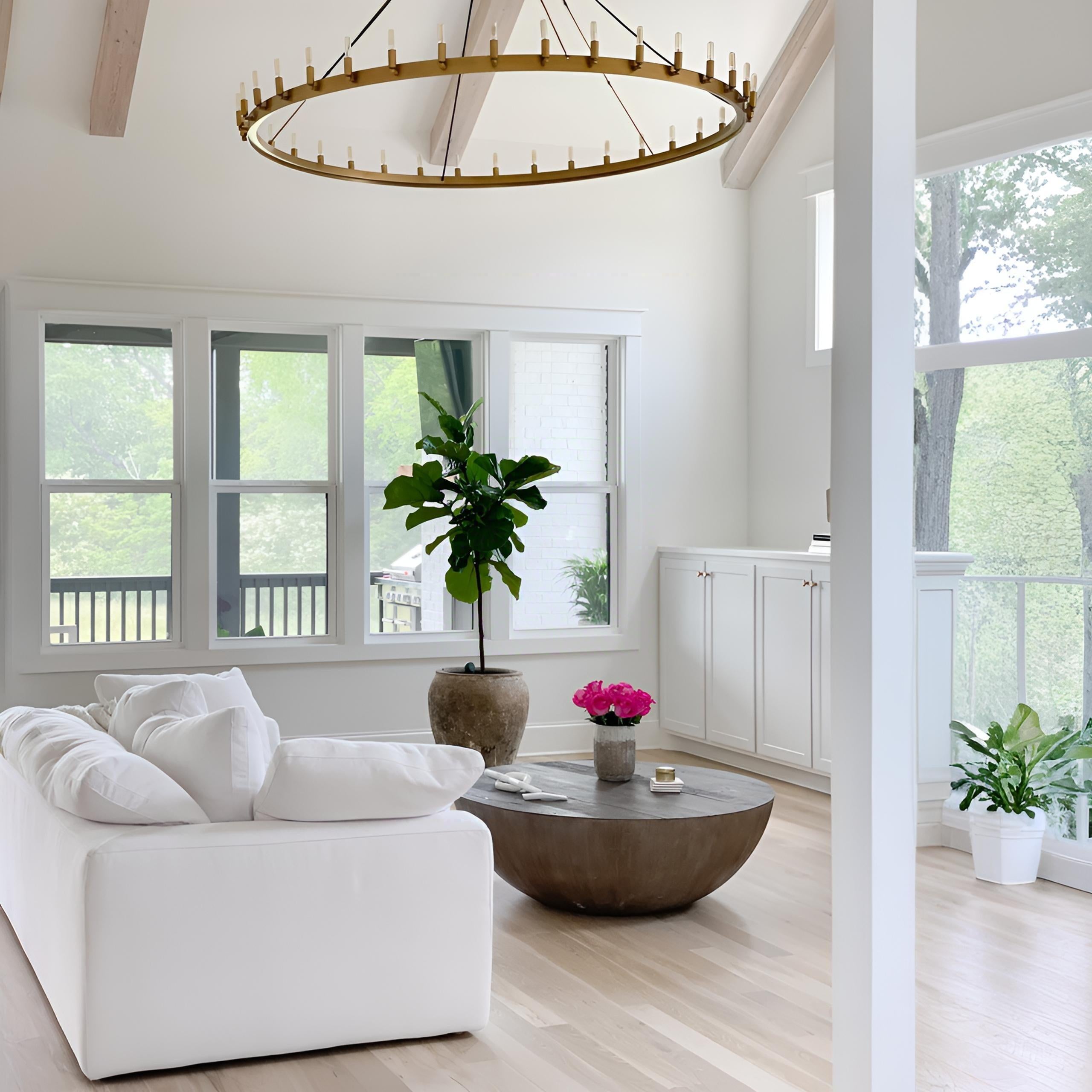 Elaris 72 Inch Tubular Candle Wagon Wheel Chandelier