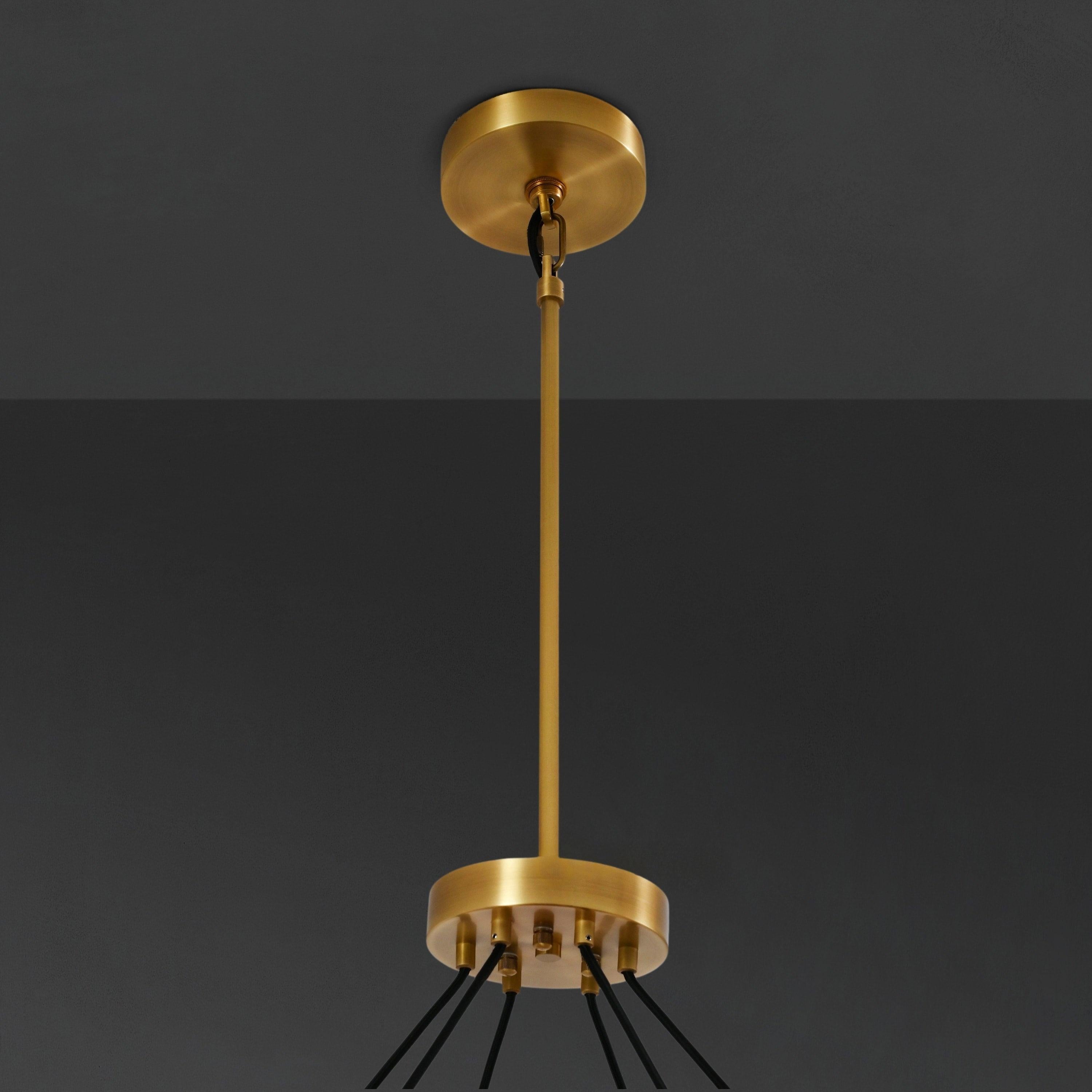 Elvara 60 Inch Cone Glass Shade Round Chandelier