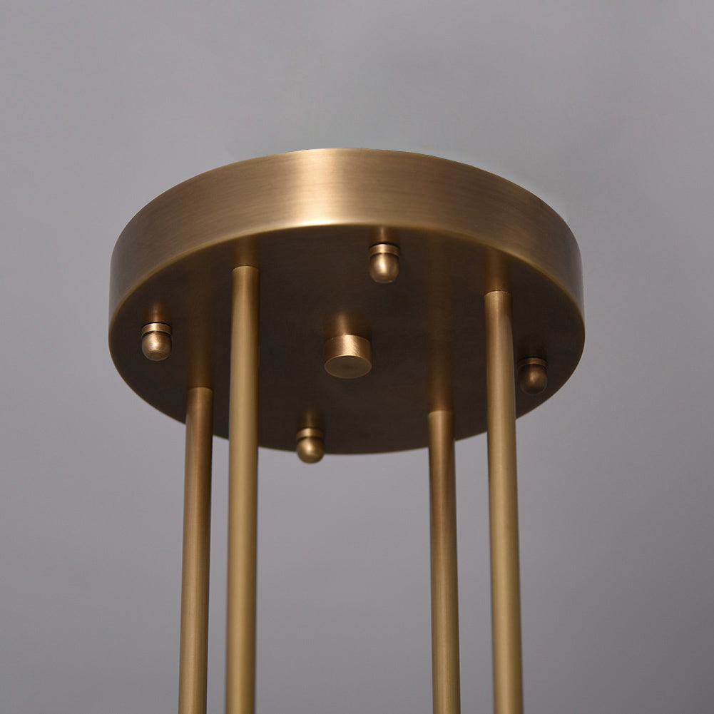 Althene 72 Inch Fluted Glass Round Candle Chandelier