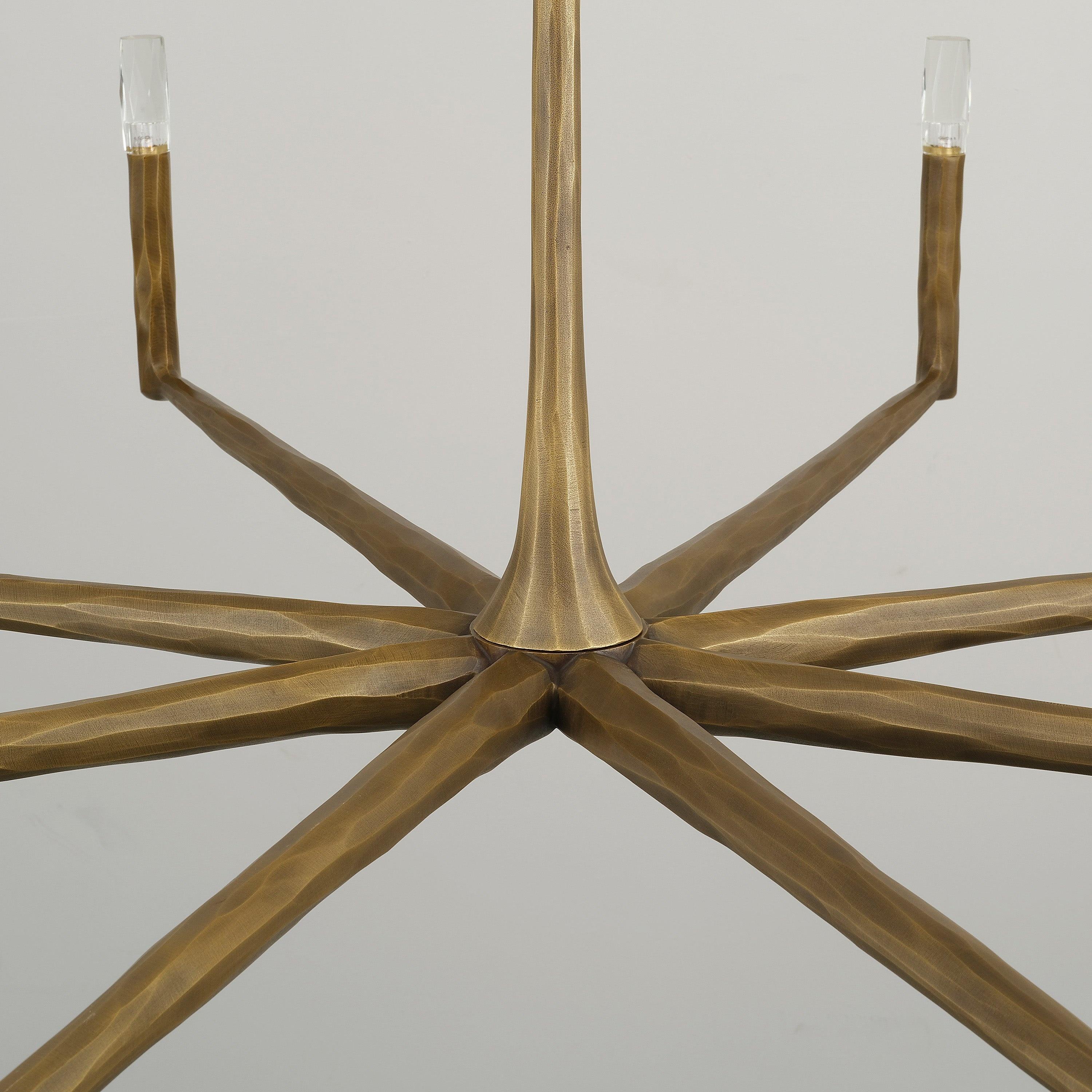 Aurevon 72 Inch Forged Candlestick Arm Chandelier