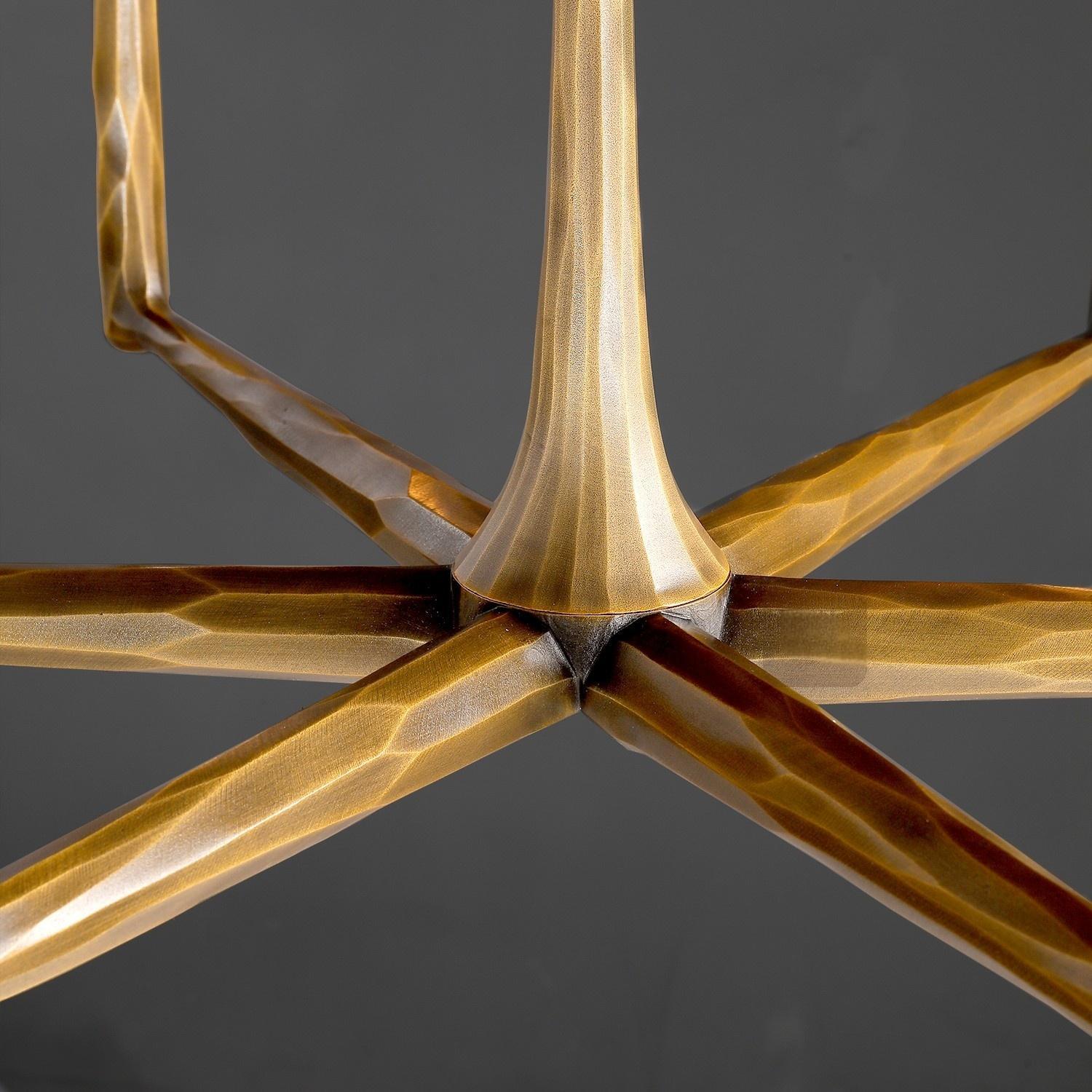 Aurevon 36 Inch Forged Candlestick Arm Chandelier