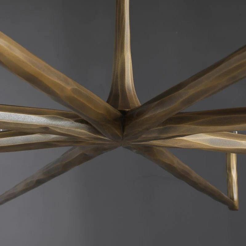 Aurevon 72 Inch Forged Candlestick Arm Chandelier