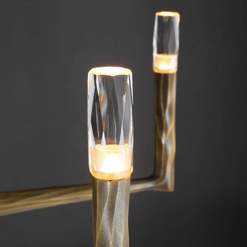 Aurevon 72 Inch Forged Candlestick Arm Chandelier