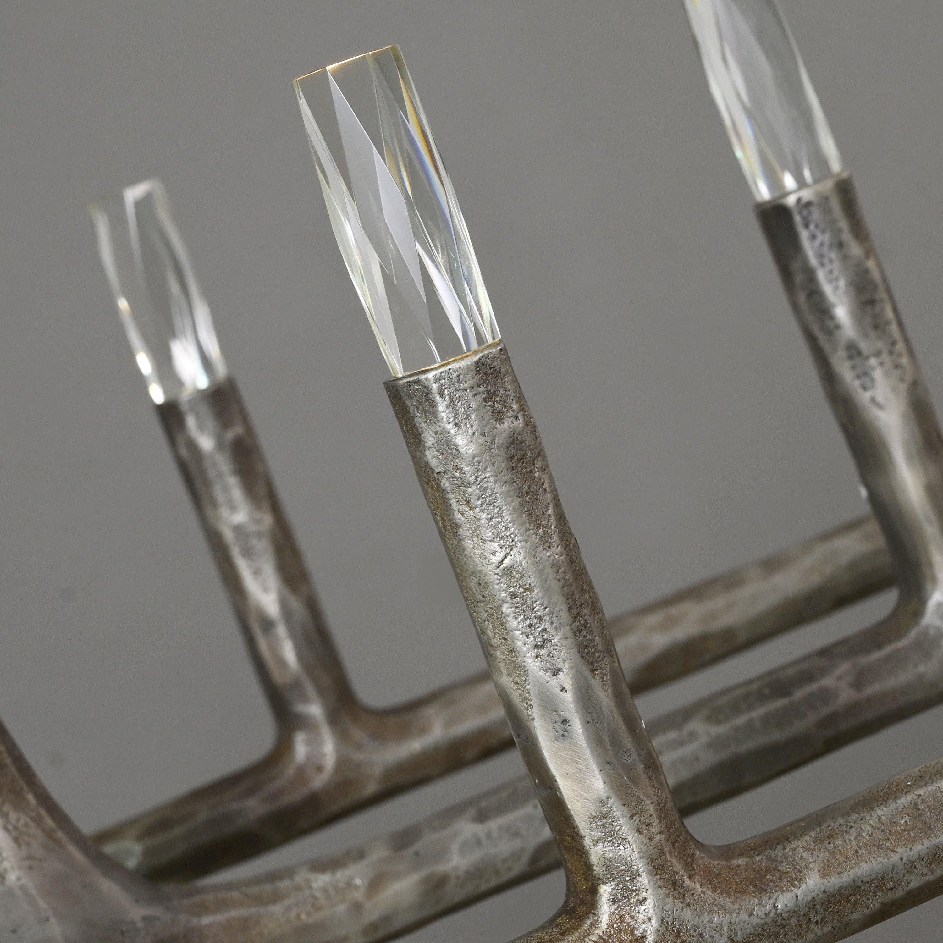 Aurevon 72 Inch Forged Candlestick Linear Chandelier