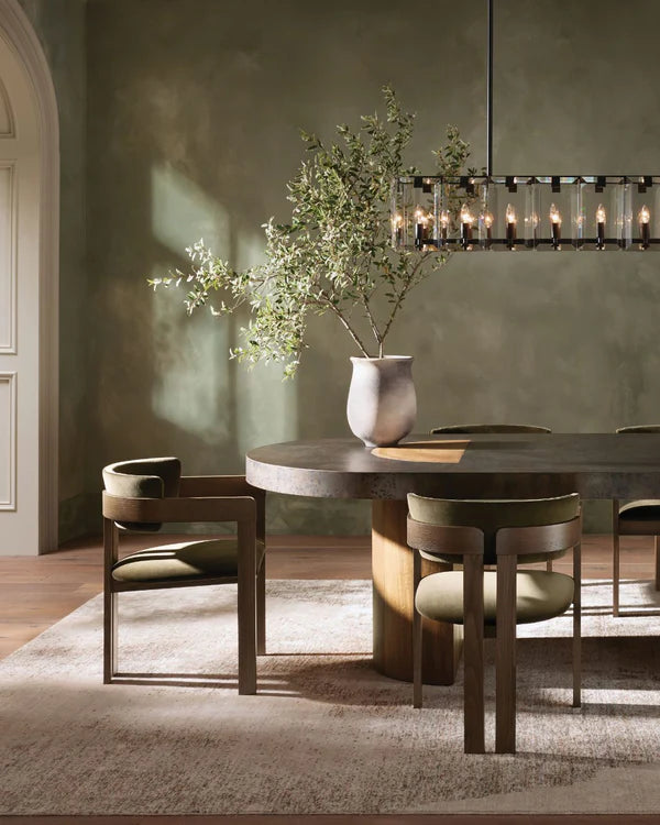 Amaya Modern Rectangular Crystal Chandelier