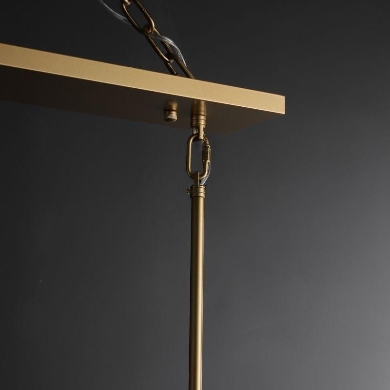 Becker 54 Inch Candelabra Rectangular Glass Chandelier