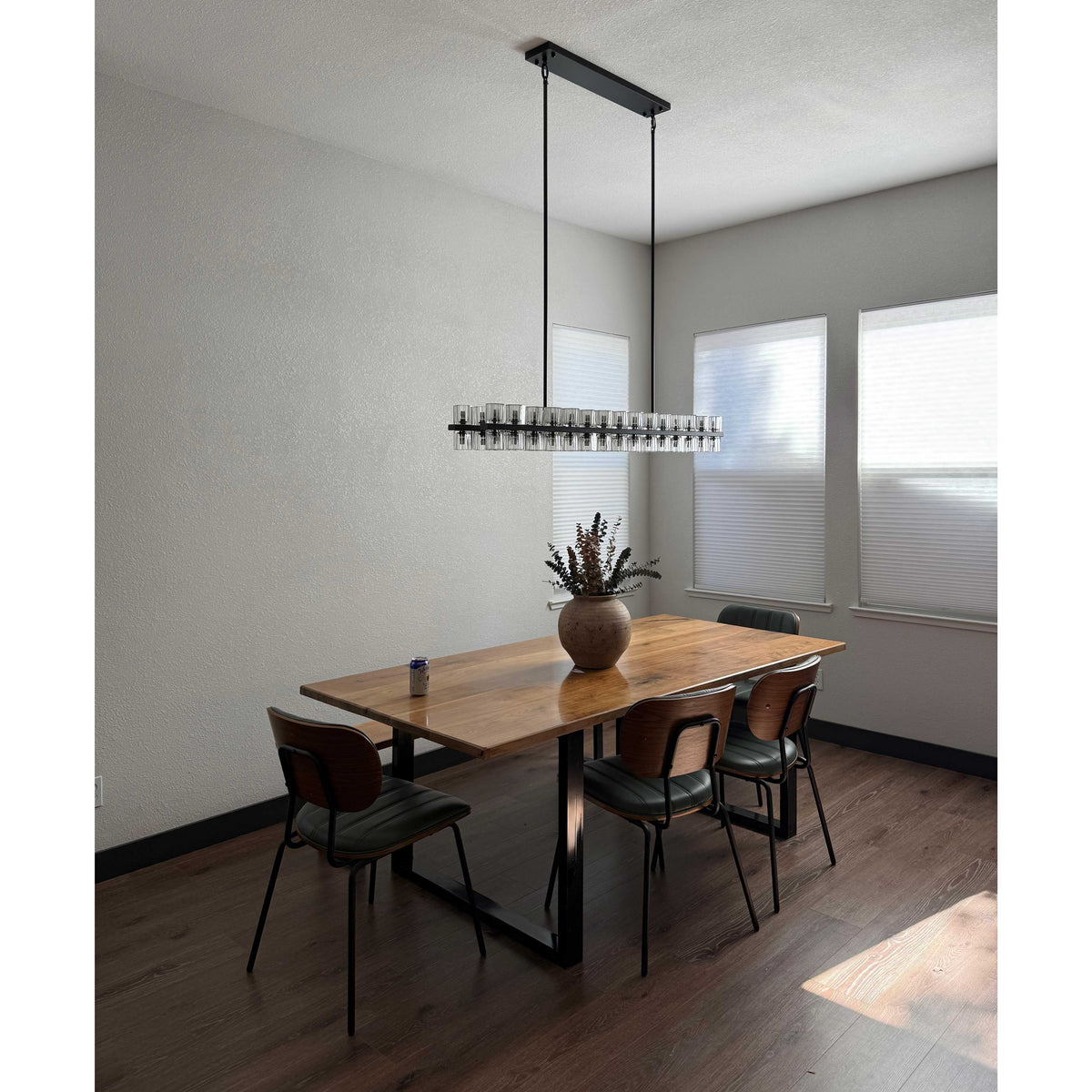 Corvian 54 Inch Modern Linear Crystal Chandelier