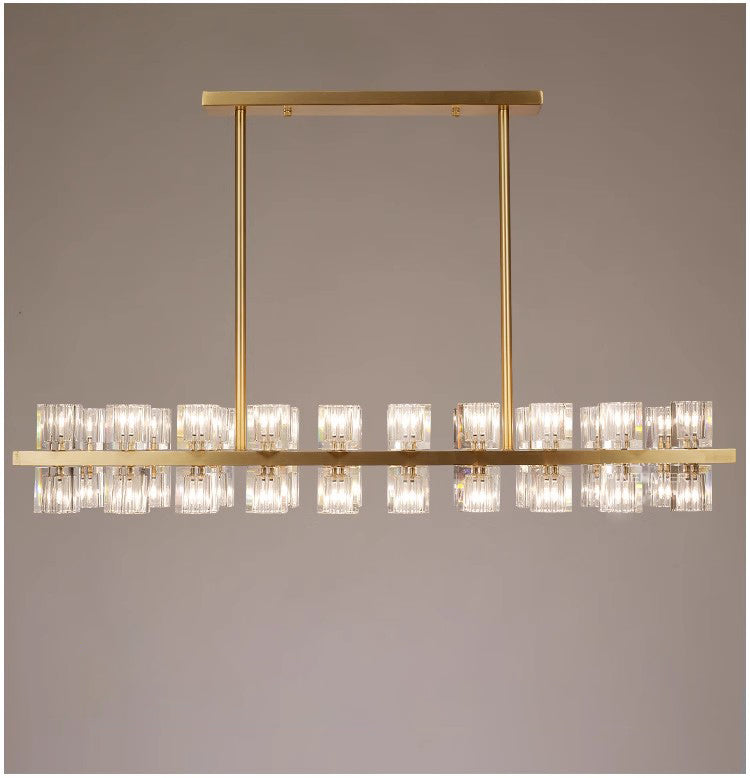 Corvian 39 Inch Modern Linear Crystal Chandelier