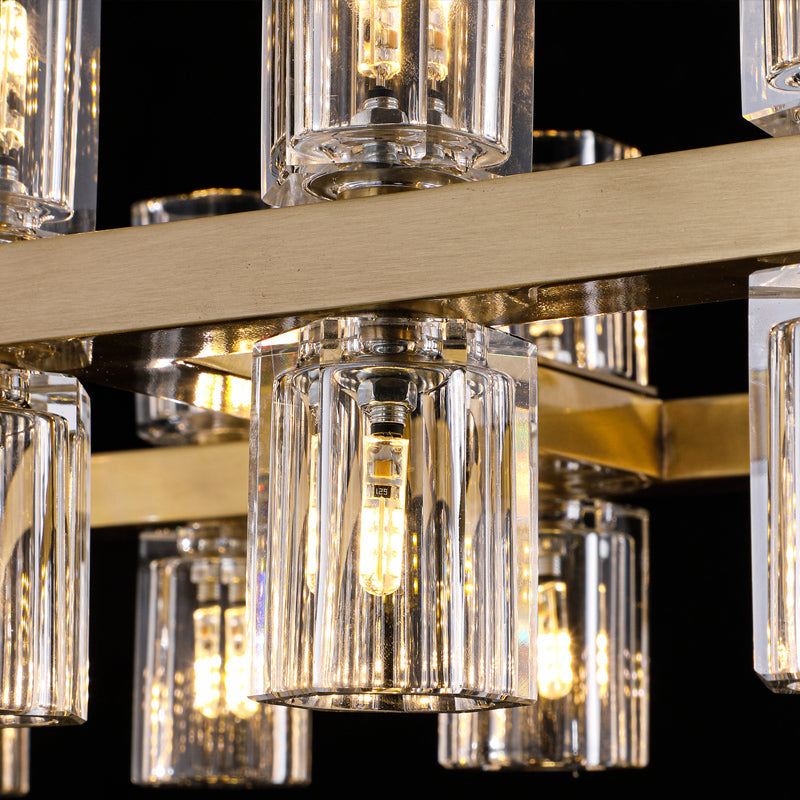 Corvian 39 Inch Modern Linear Crystal Chandelier