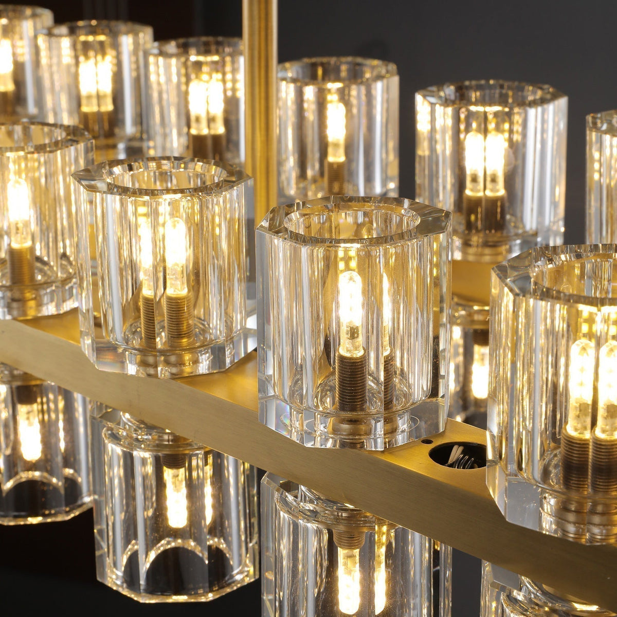 Corvian 54 Inch Modern Linear Crystal Chandelier