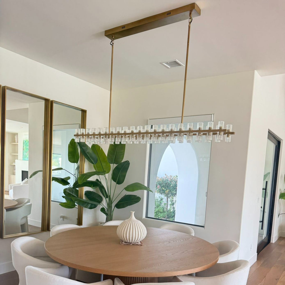 Corvian 72 Inch Modern Linear Crystal Chandelier