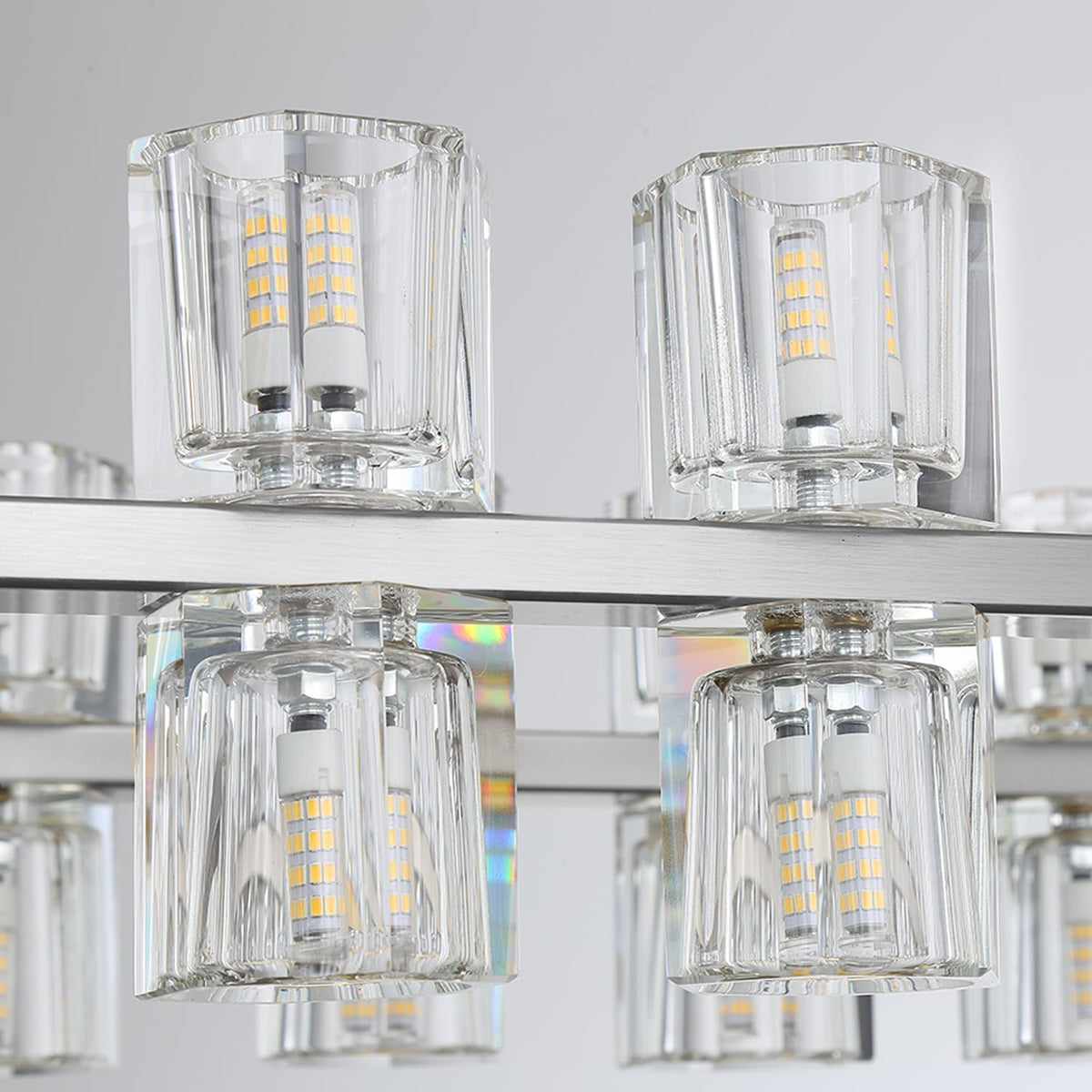 Corvian 54 Inch Modern Linear Crystal Chandelier