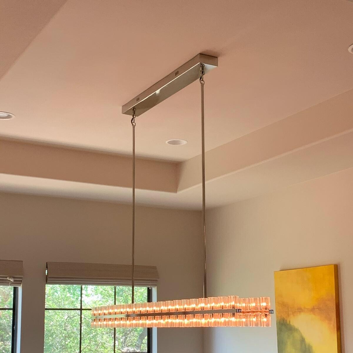 Corvian 72 Inch Modern Linear Crystal Chandelier