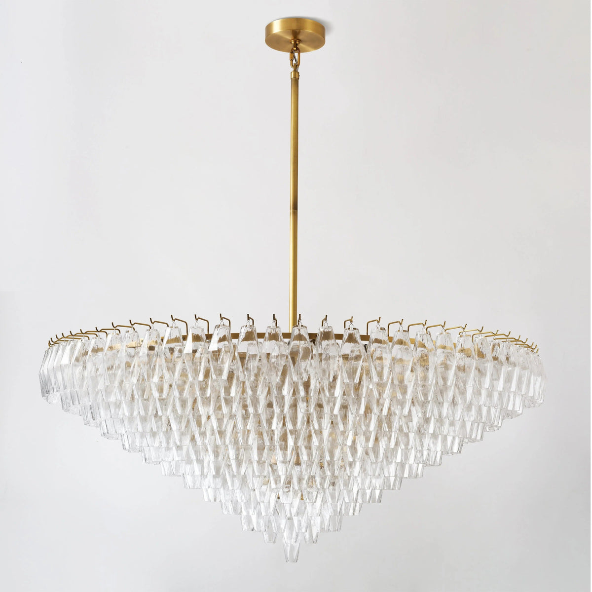Chara 62" Clear Murano Glass Tiered Chandelier