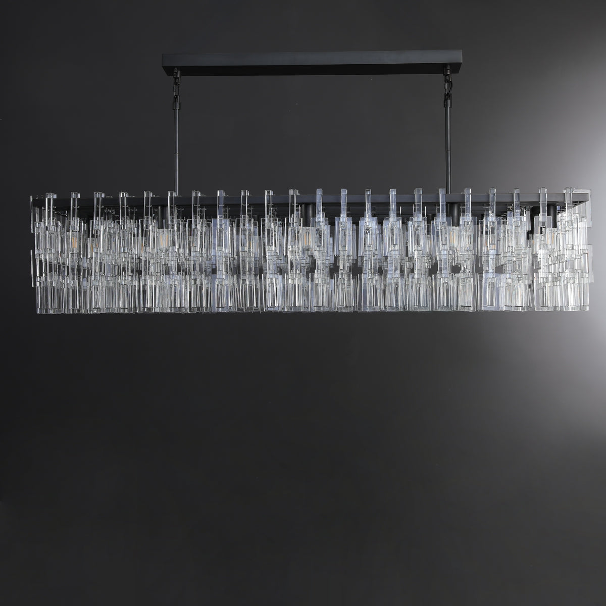 Virelle 60 Inch Chain Crystal Rectangular Chandelier