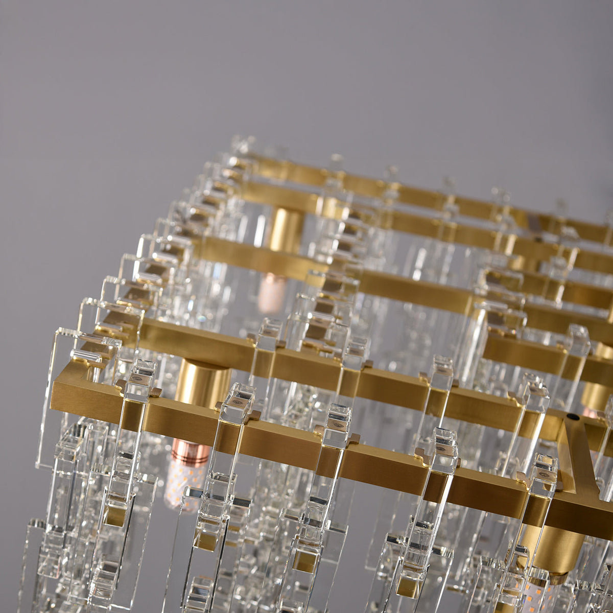 Virelle 60 Inch Chain Crystal Rectangular Chandelier