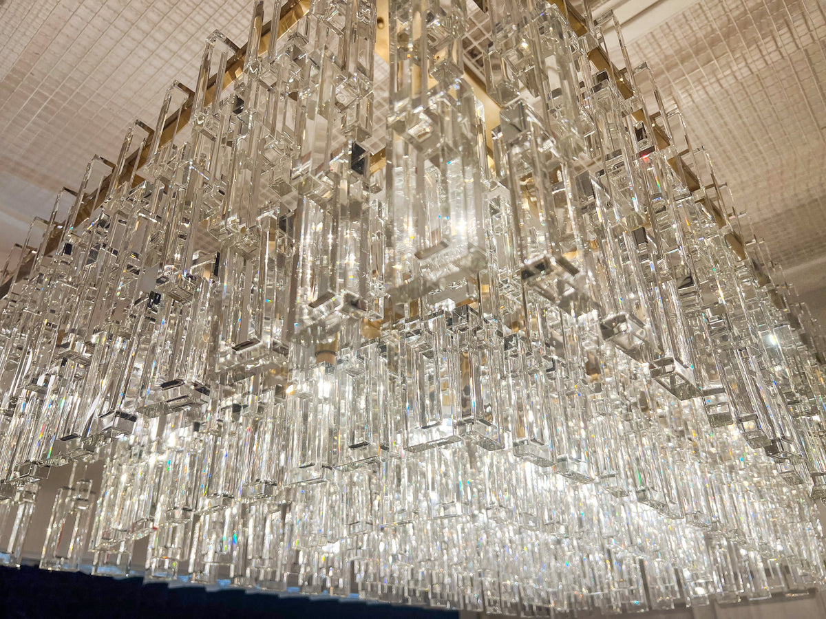 Virelle 60 Inch Chain Crystal Rectangular Chandelier