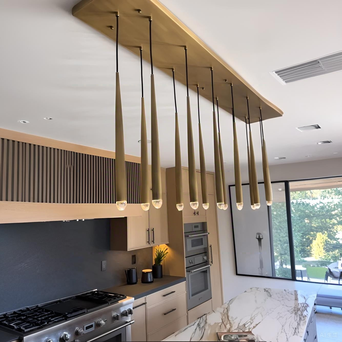Solmira 60 Inch Linear Cascading Chandelier