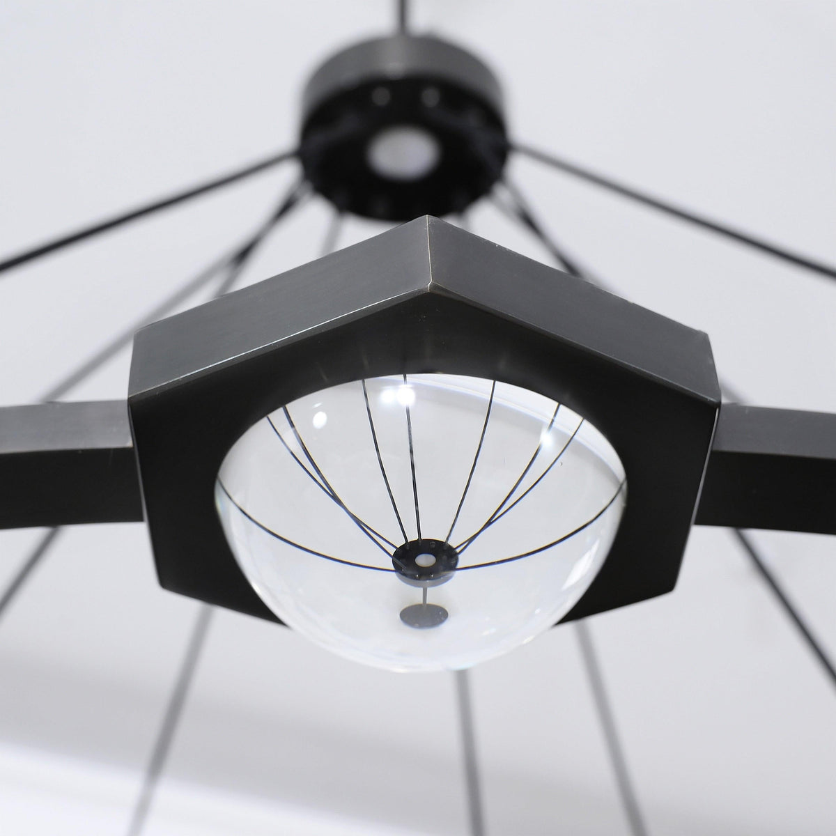 Caldris 48 Inch Globe Crystal Ring Chandelier