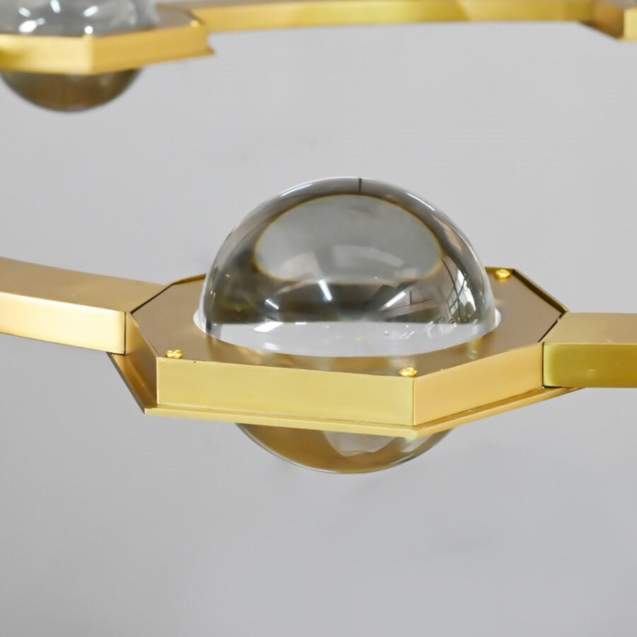Caldris 48 Inch Globe Crystal Ring Chandelier