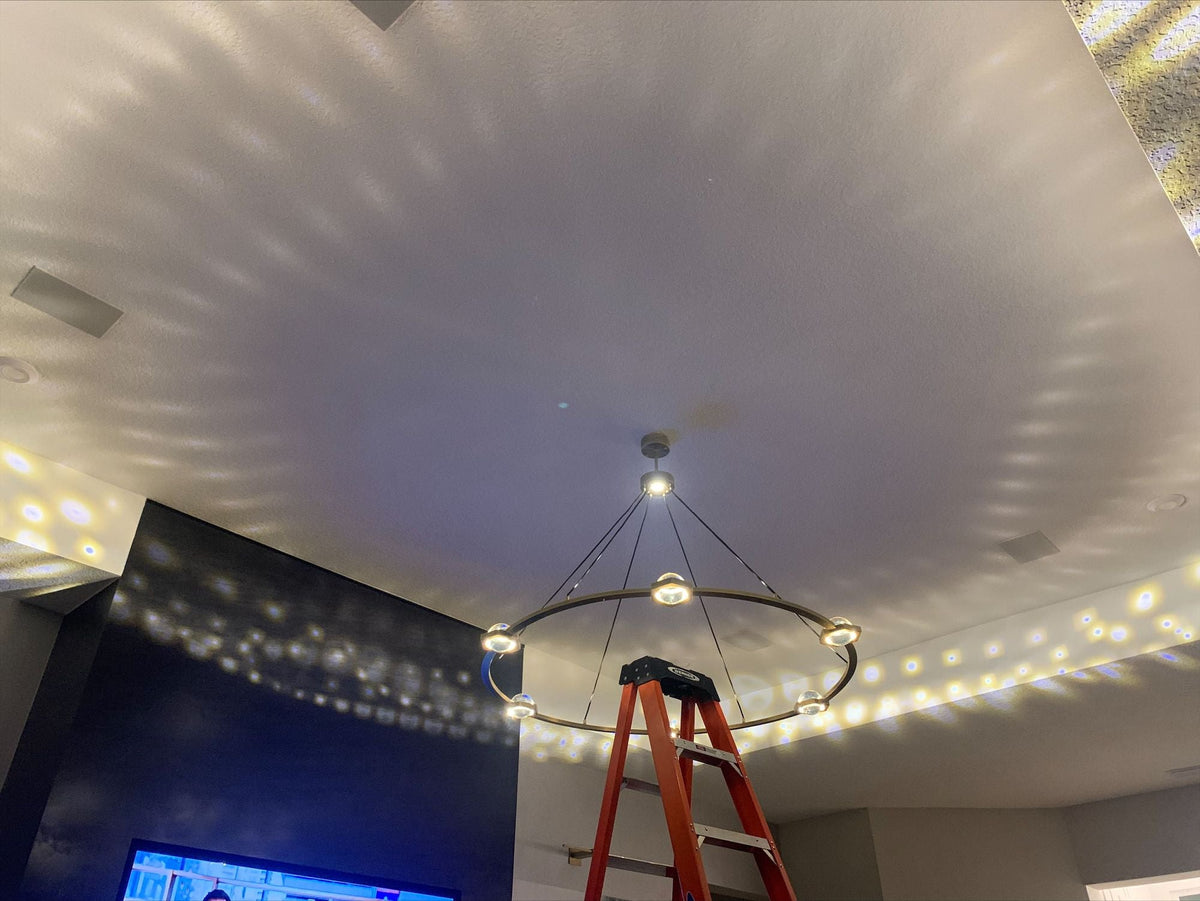 Caldris 60 Inch Globe Crystal Ring Chandelier