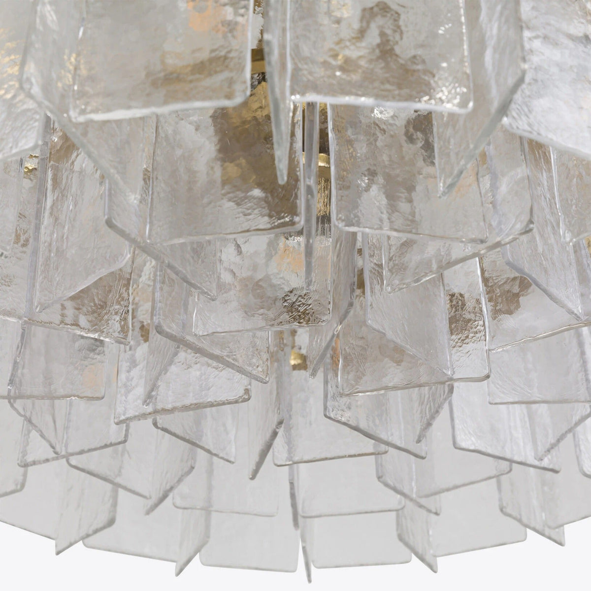 Zorion 36 Inch Clear Textured Glass Round Chandelier