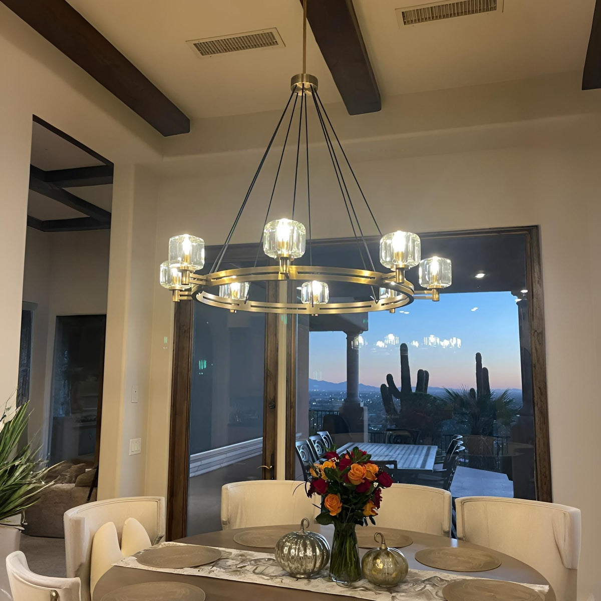 Ardorin 48 Inch Round Candle Crystal Chandelier