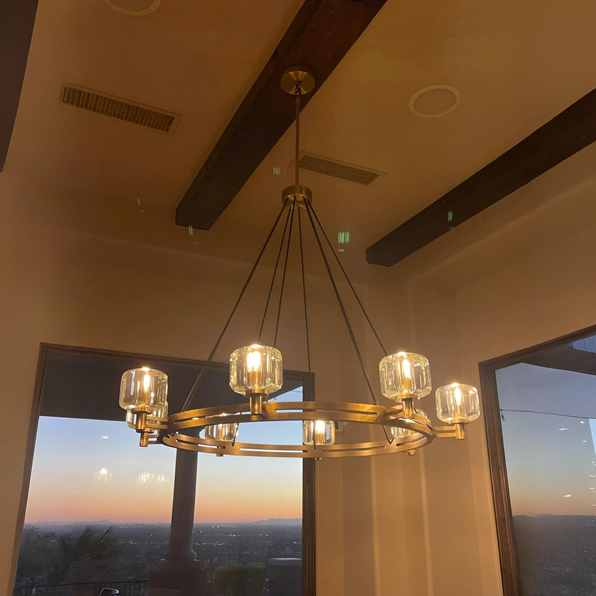 Ardorin 48 Inch Round Candle Crystal Chandelier