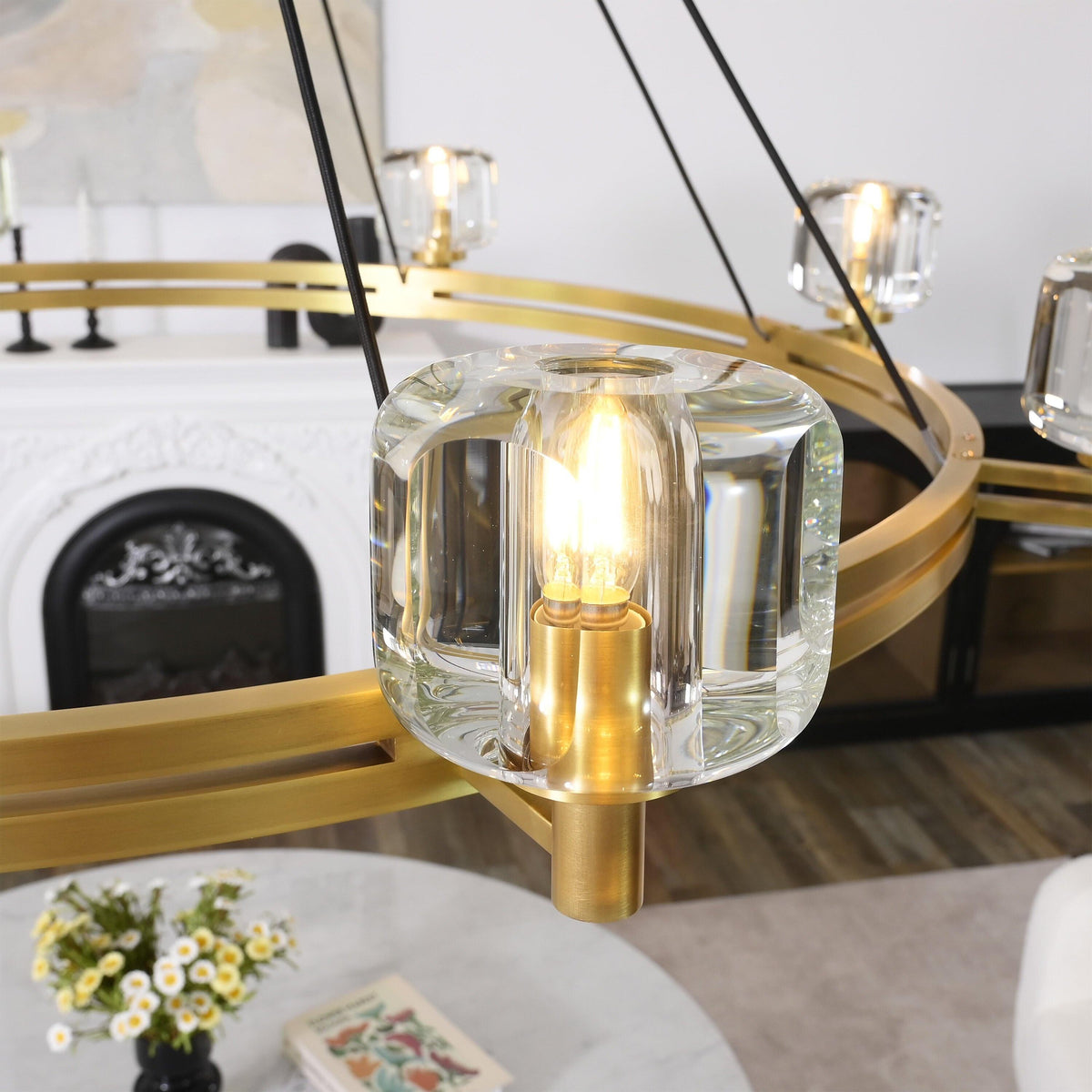 Ardorin 60 Inch Round Candle Crystal Chandelier