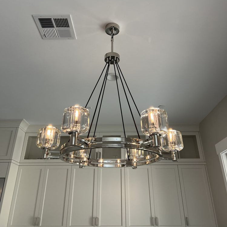 Ardorin 36 Inch Round Candle Crystal Chandelier