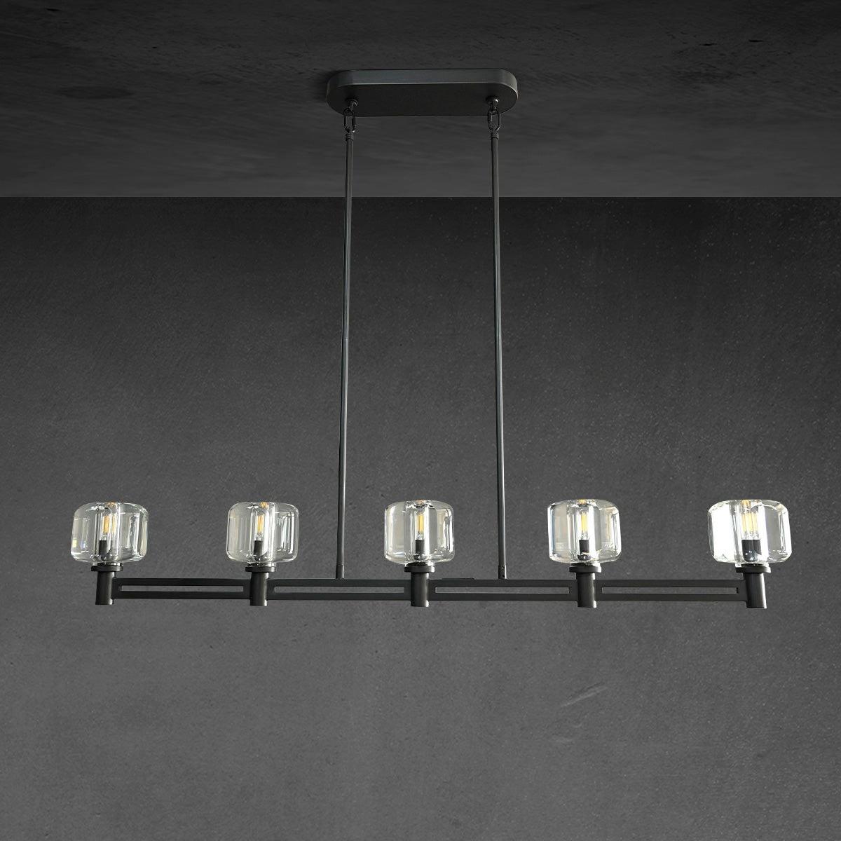 Ardorin 54 Inch Linear Candle Crystal Chandelier