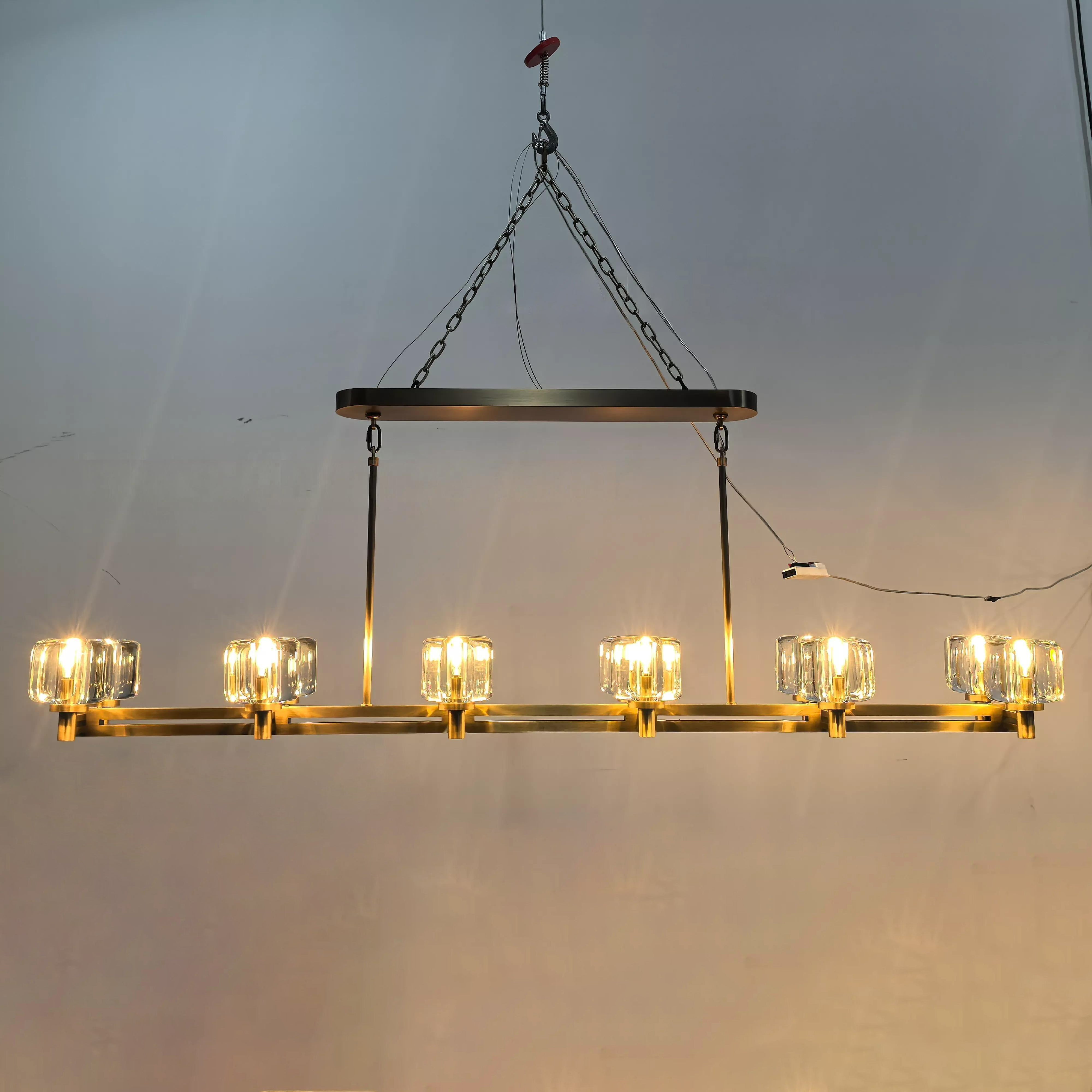 Ardorin 72 Inch Double Linear Candle Crystal Chandelier