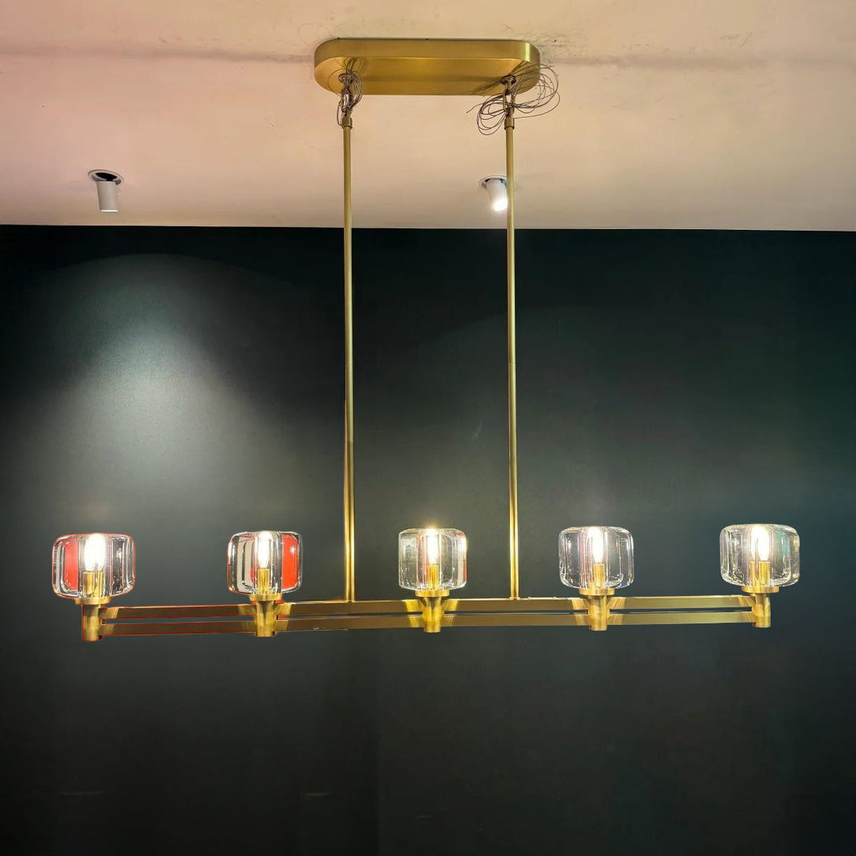 Ardorin 54 Inch Linear Candle Crystal Chandelier
