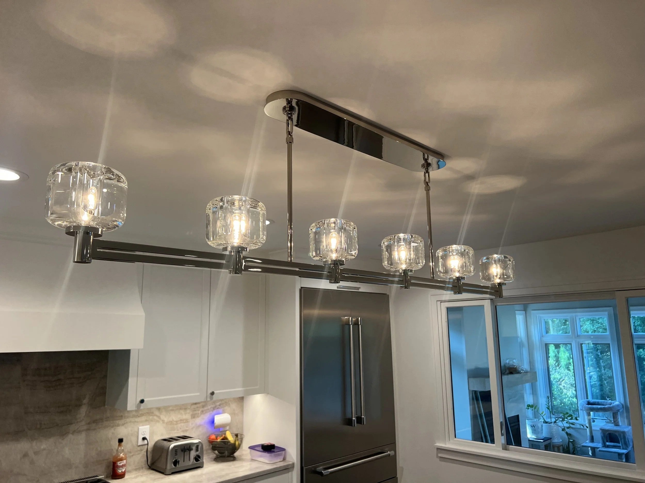 Ardorin 72 Inch Linear Candle Crystal Chandelier