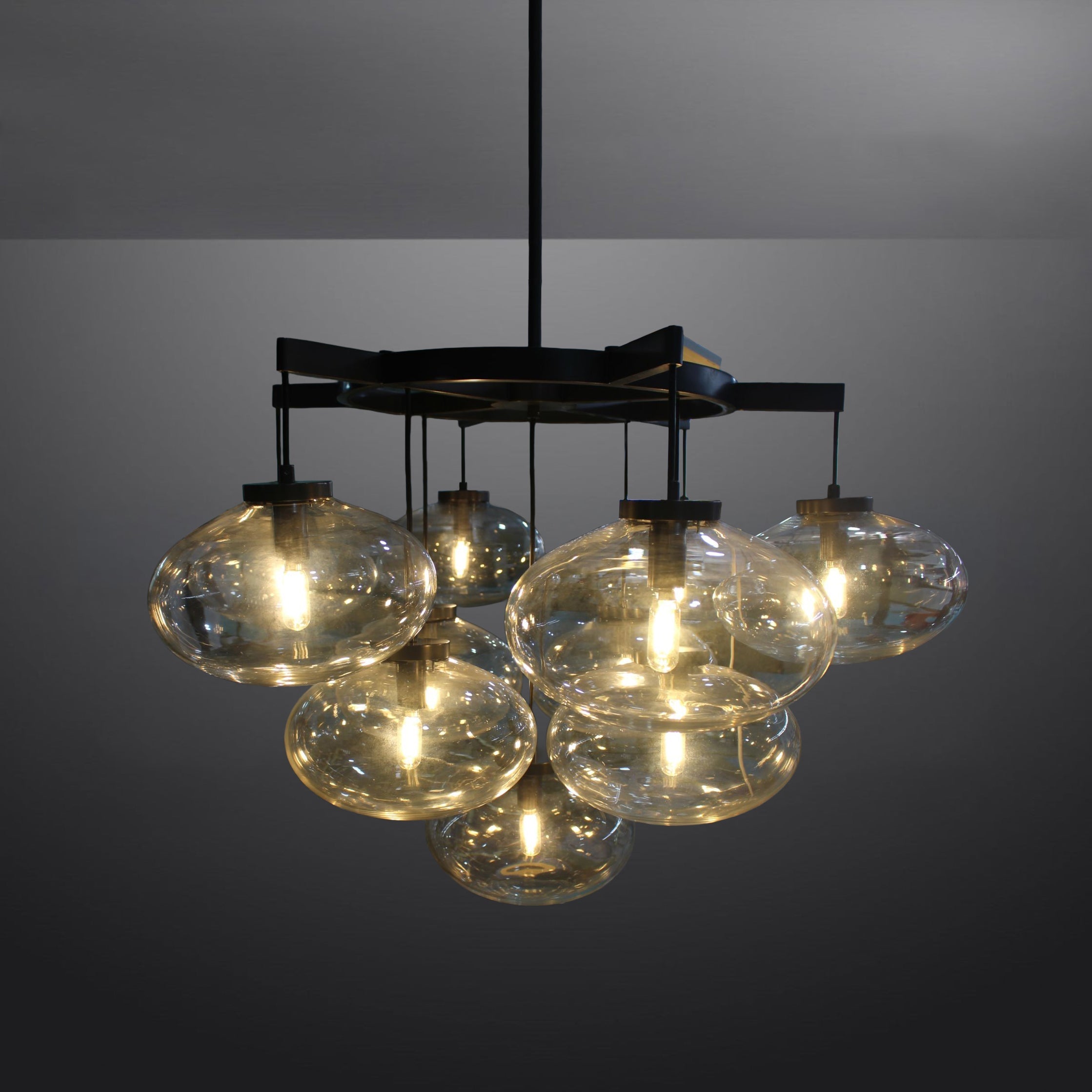 Velmora 36 Inch Clear Glass Bubble Chandelier
