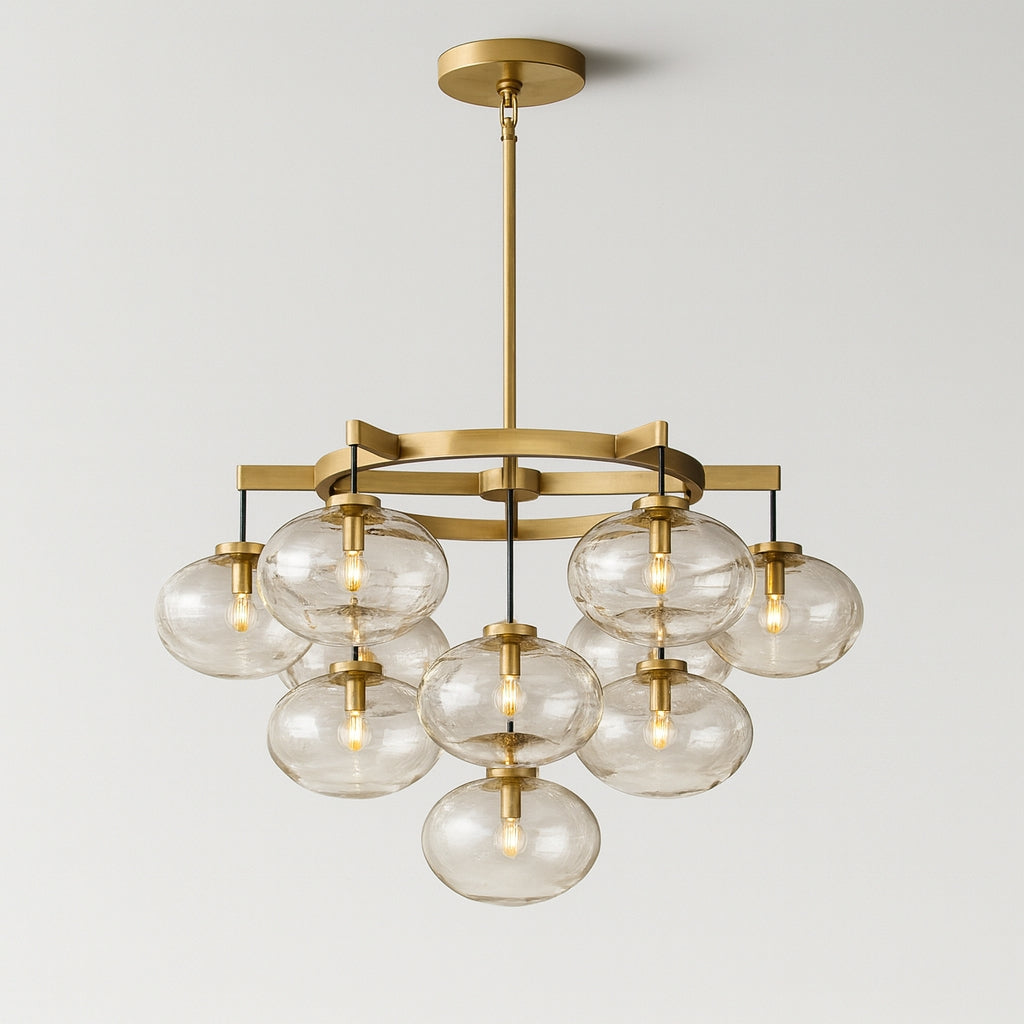 Velmora 36 Inch Clear Glass Bubble Chandelier