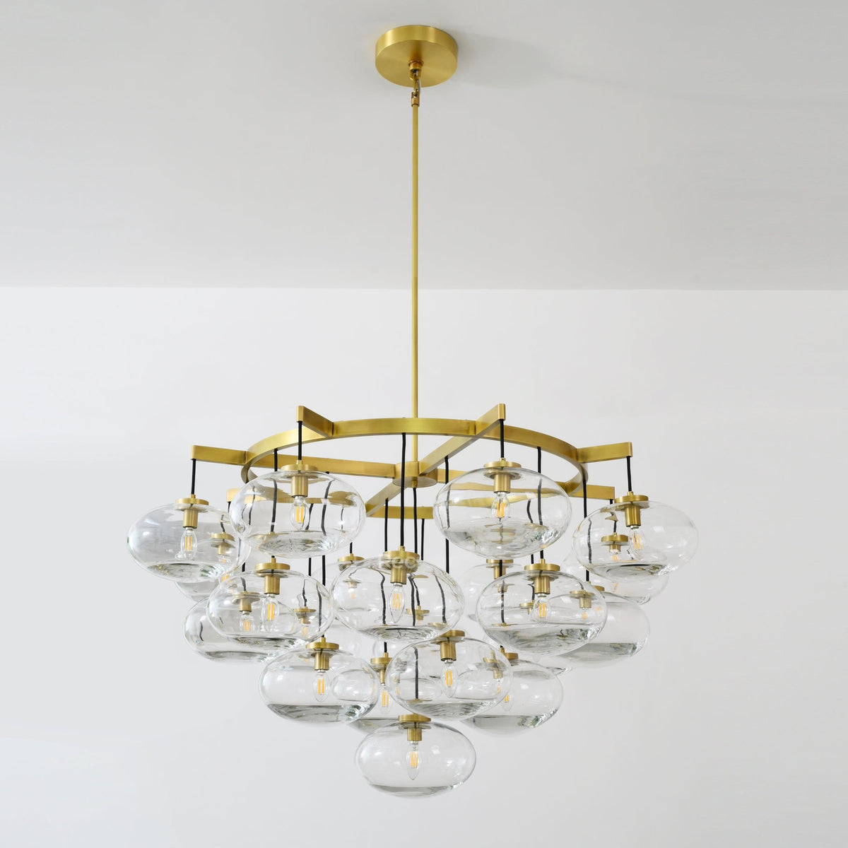 Velmora 48 Inch Clear Glass Bubble Chandelier
