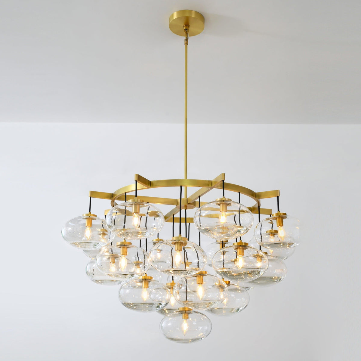 Velmora 48 Inch Clear Glass Bubble Chandelier