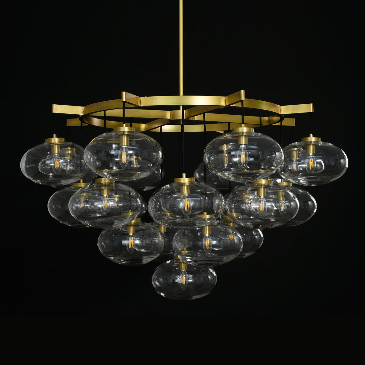 Velmora 48 Inch Clear Glass Bubble Chandelier