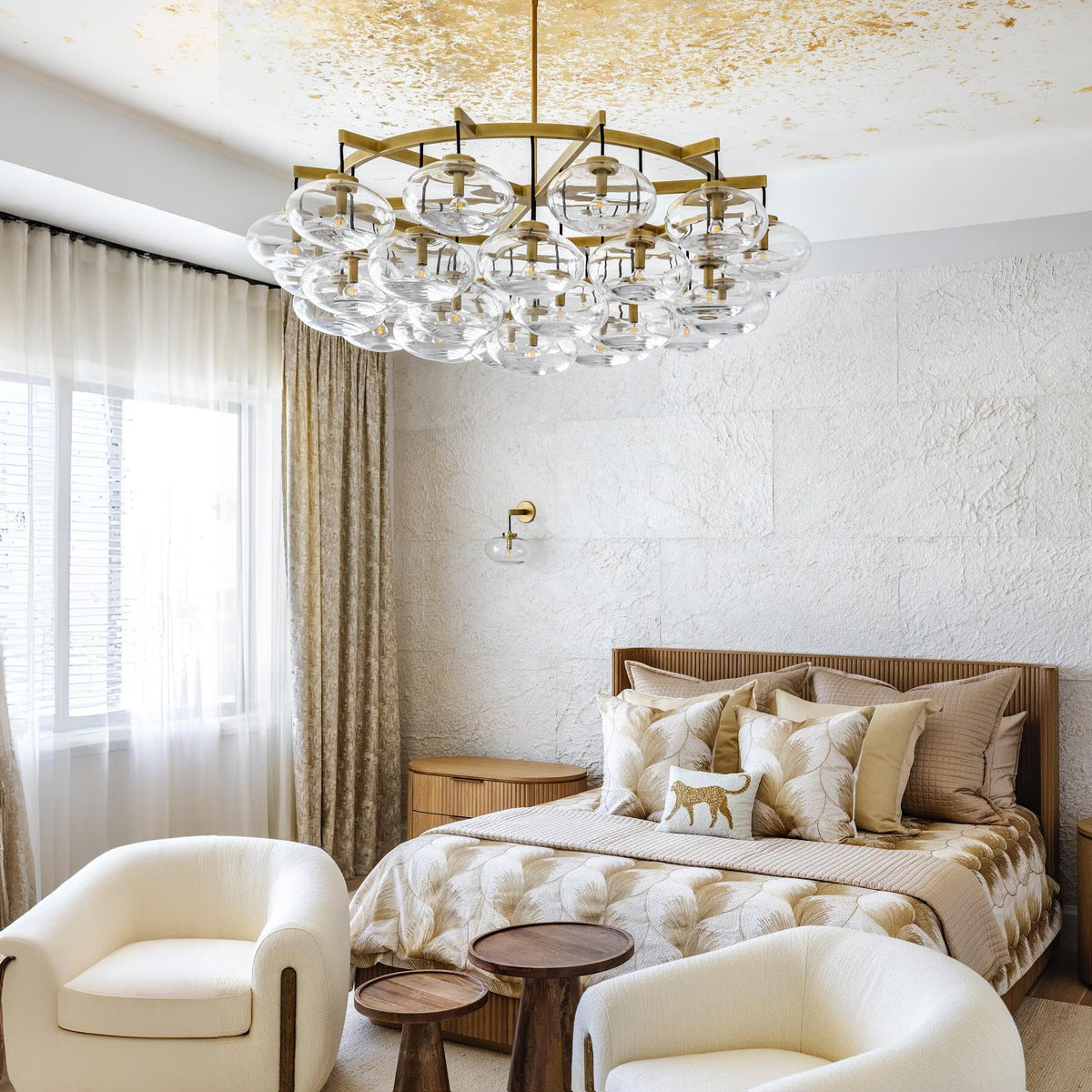 Velmora 60 Inch Clear Glass Bubble Chandelier