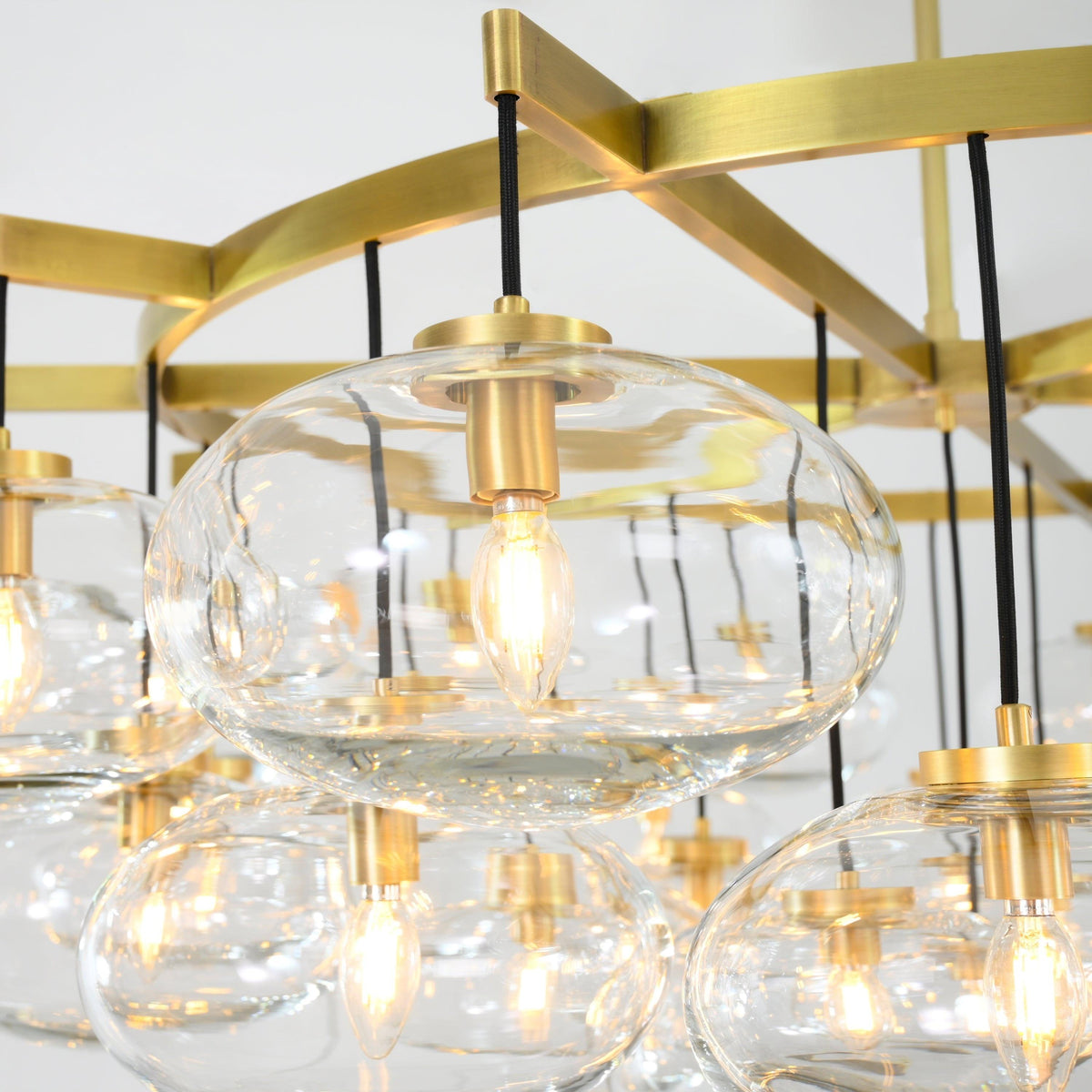 Velmora 60 Inch Clear Glass Bubble Chandelier