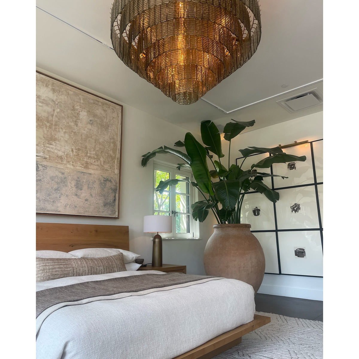 Nuvora 52" Ribbed Smoked Glass Tiered Murano Glass Chandelier