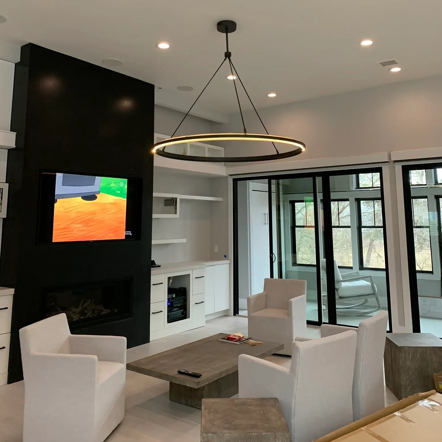 Knight 60 Inch Forged Iron Ring LED Chandelier