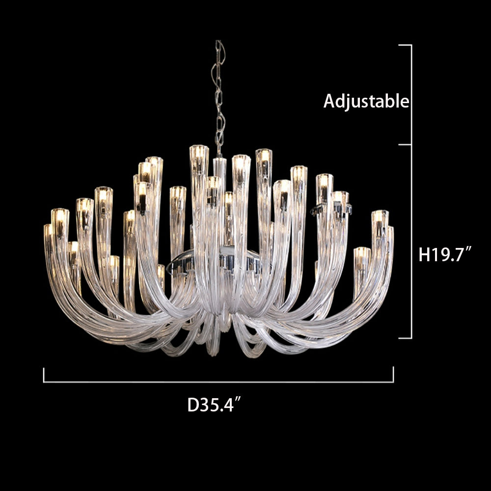 Fashion 12/ 16/ 32 Lights Glass Chandelier Classic Candle Style Ceiling Light Fixture For Living/ Dining Room Decoration-MEET LIGHTING