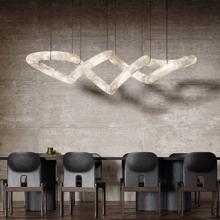 Infinity 12 & 16 Alabaster Pendant Light by Meetlighting