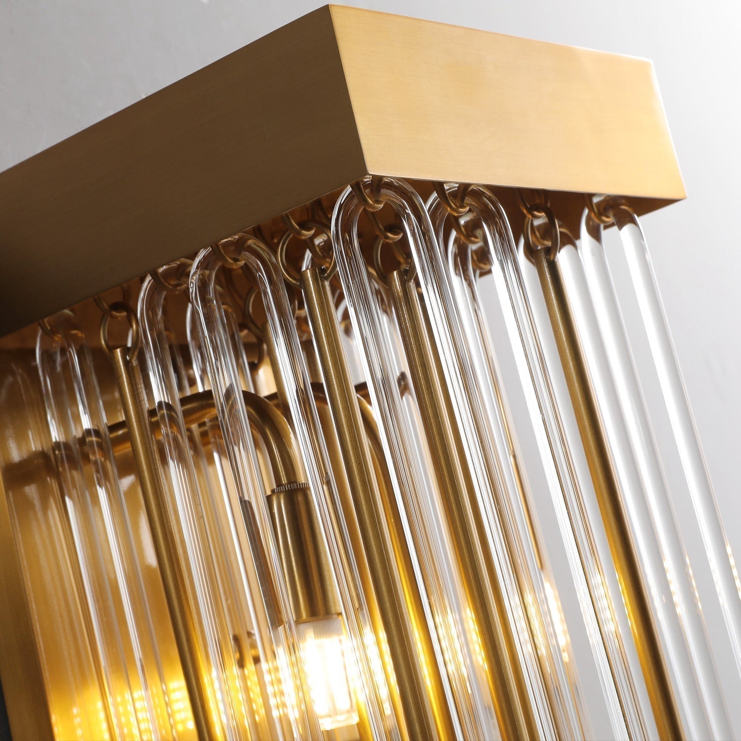 Casocada Crystal And Metal Rods Wall Sconce