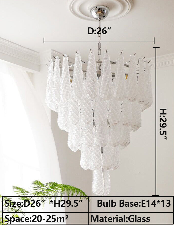 Light Luxury Multi-layered Teardrop Waterfall Chandelier for Living Room/Bedroom-MEET LIGHTING