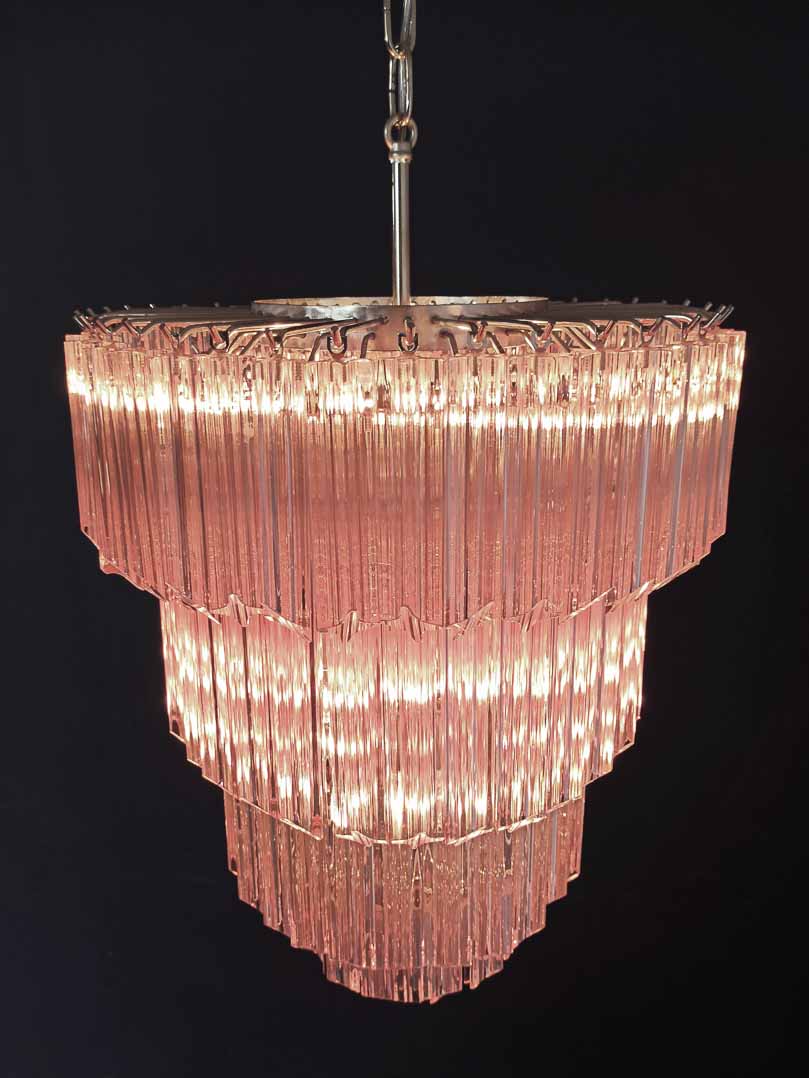Murano Chandelier – 112 prisms – Pink