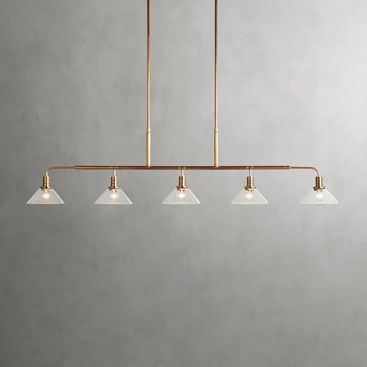 Art Glass Therona Linear Chandelier-MEET LIGHTING